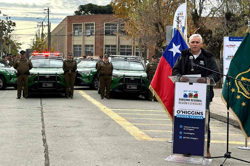 Gobierno Regional de O’Higgins lidera ranking de las gobernaciones con  más ejecución en seguridad pública del país